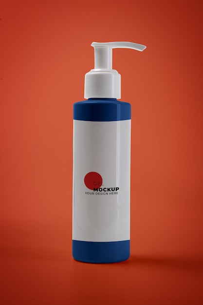 Lege pomp plastic fles handdesinfecterend product mockup