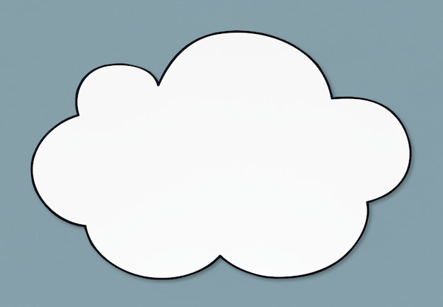 Lege witte wolk vormige banner