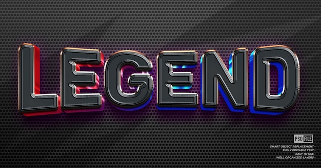 Legend 3d style text effectrecovered