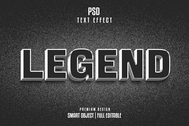 Legend editable luxury 3d text effect template