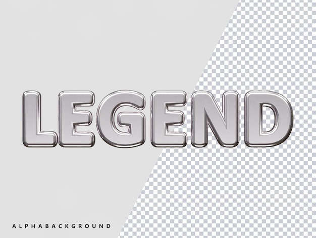 Legend text effect vector illustartion