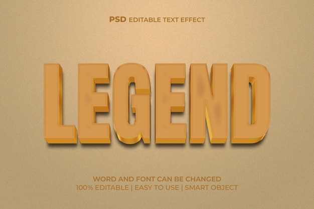 Legenda 3D-tekstiefekti