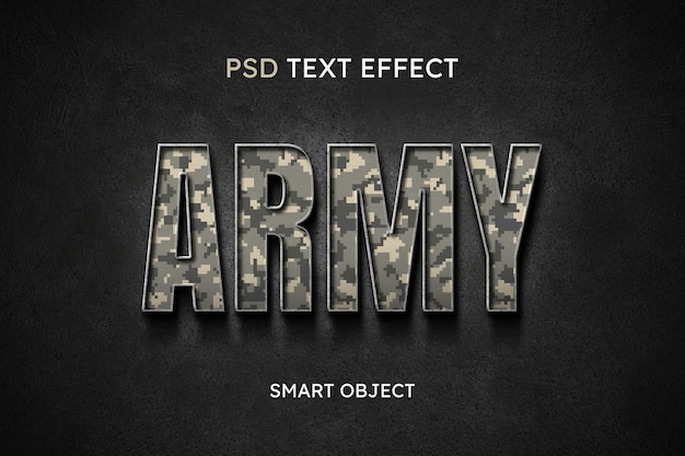 PSD leger tekststijleffect