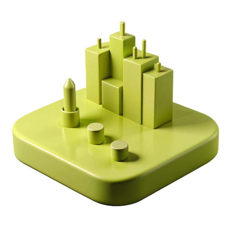 PSD a lego model of a city is shown in a green color