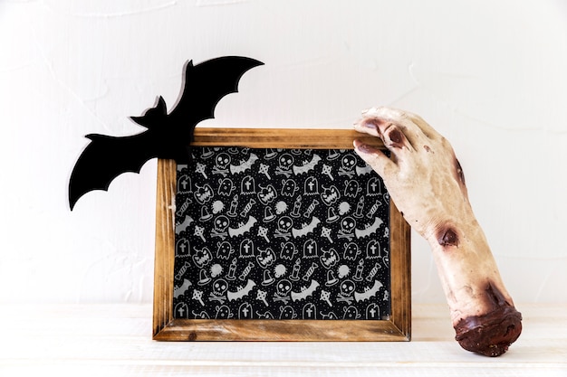 Lei mockup met halloween-concept