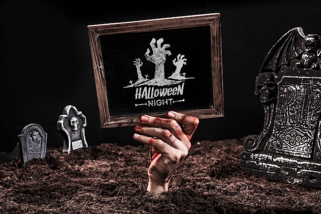 Lei mockup met halloween-concept