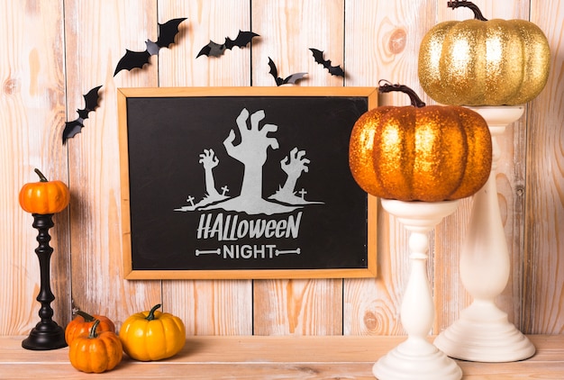 Lei mockup met halloween-concept