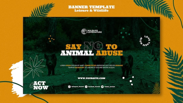 Leisure and wildlife banner template