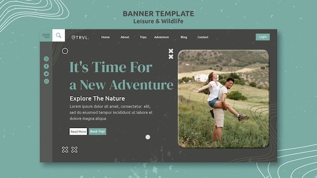 PSD leisure and wildlife landing page template