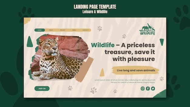 leisure and wildlife landing page
