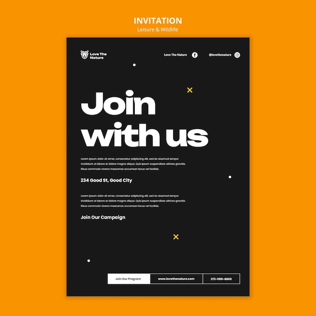 PSD leisure and wildlife template design