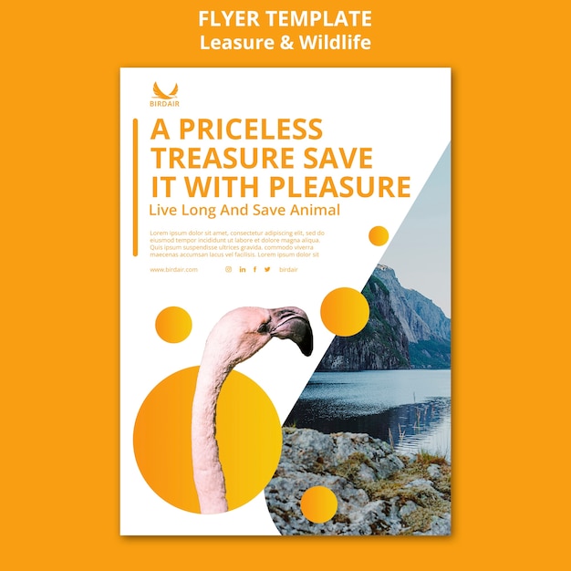 Leisure and wildlife template design