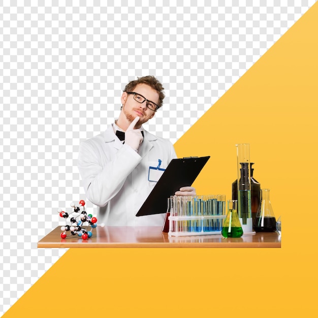 Lekarz pracujący w laboratorium