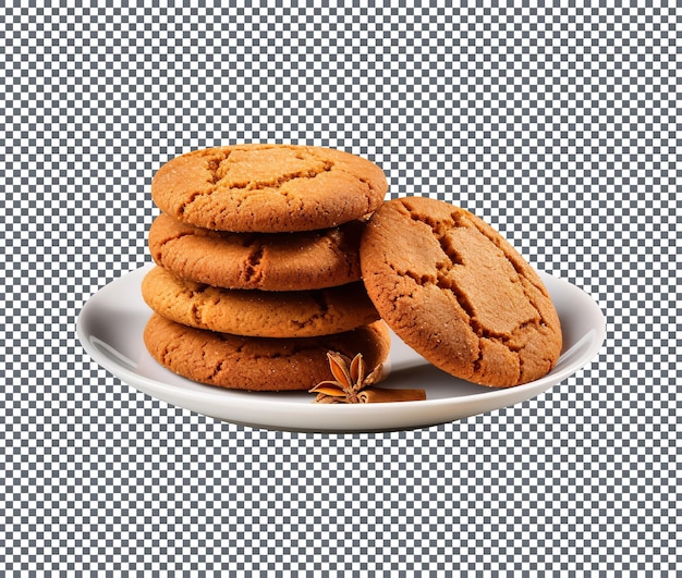 Lekker gembervormige koekjes geïsoleerd op een doorzichtige achtergrond