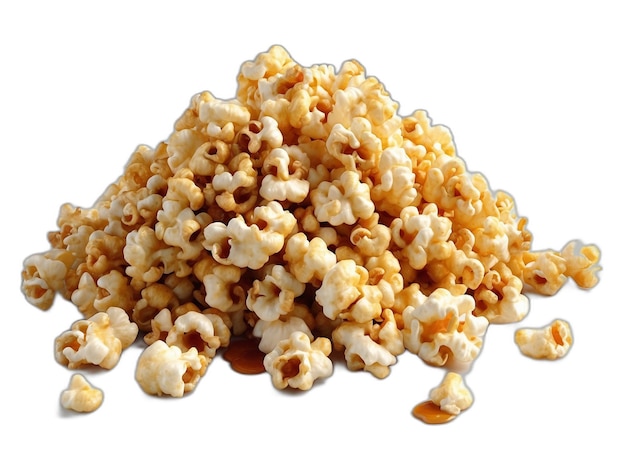 PSD lekker karamel popcorn psd op een witte achtergrond