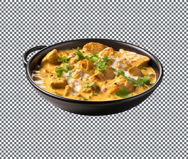 PSD lekker kip korma gerecht geïsoleerd op een doorzichtige achtergrond