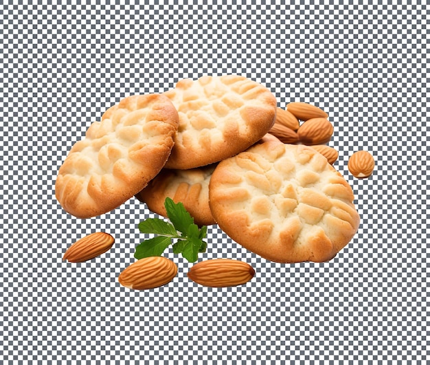 Lekker pignoli koekjes met een geïsoleerde doorzichtige achtergrond