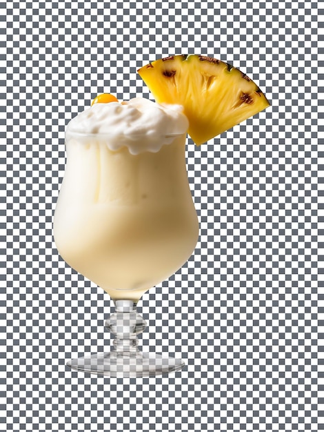 Lekker pina colada glas geïsoleerd op transparante achtergrond