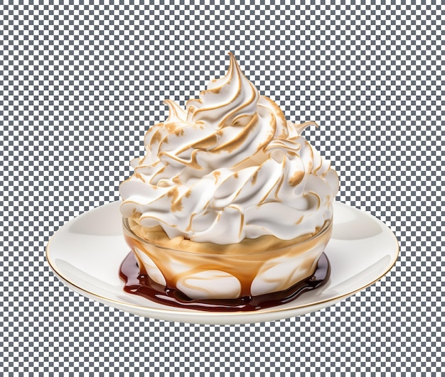 Lekker taart topping swirl geïsoleerd op een doorzichtige achtergrond