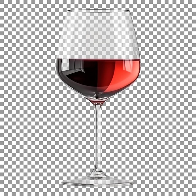 Lekker wijn in een stijlvol glas op een doorzichtige achtergrond