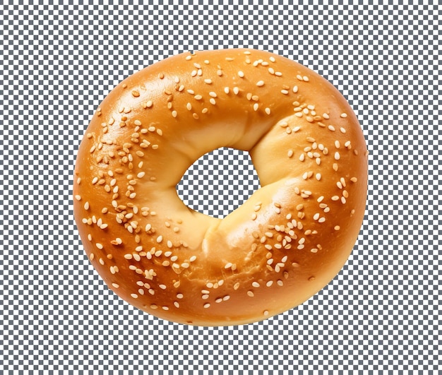 Lekkere gewone bagel geïsoleerd op transparante achtergrond