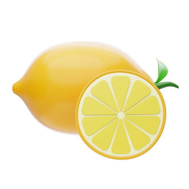 PSD lemon 3d icon