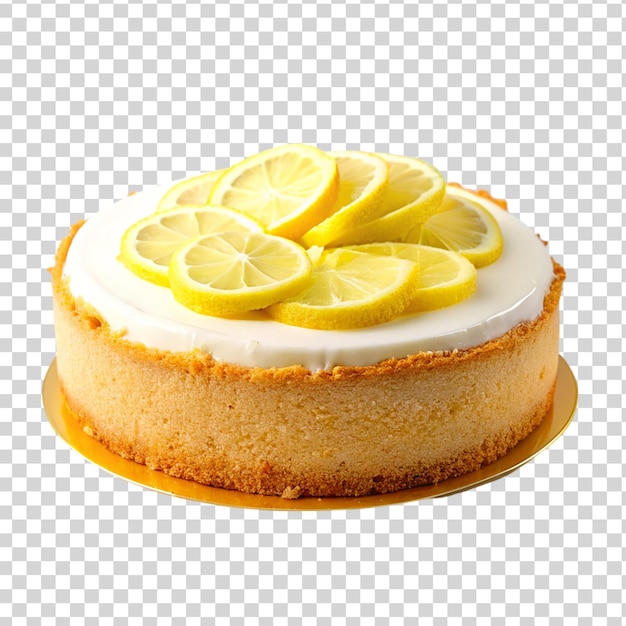 PSD lemon cake isolated on transparent background