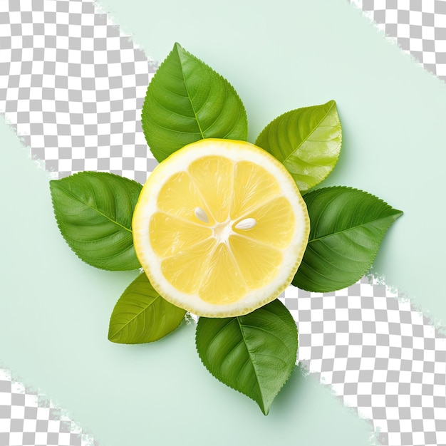 PSD lemon flavor isolated on transparent background with clipping path