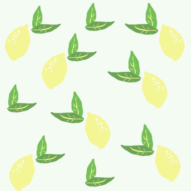 Lemon handdrawn pattern