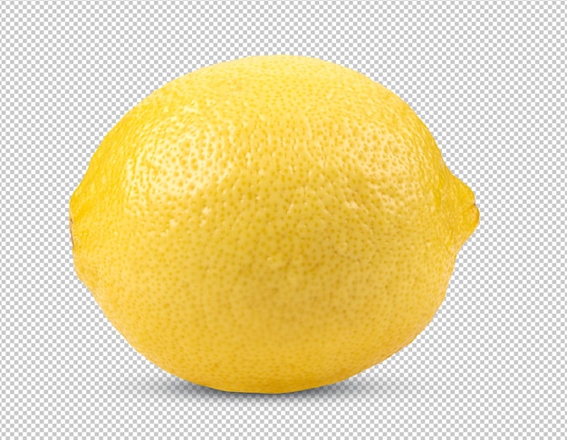 PSD lemon isolated on alpha layer background