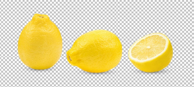 PSD lemon isolated on alpha layer