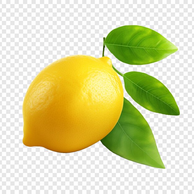 PSD lemon isolated fruits on transparent background