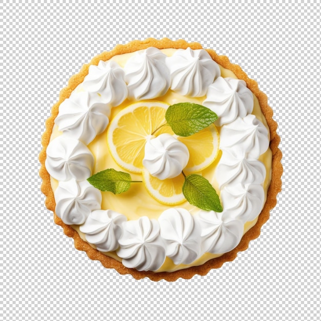 PSD lemon pie isolated on transparent background