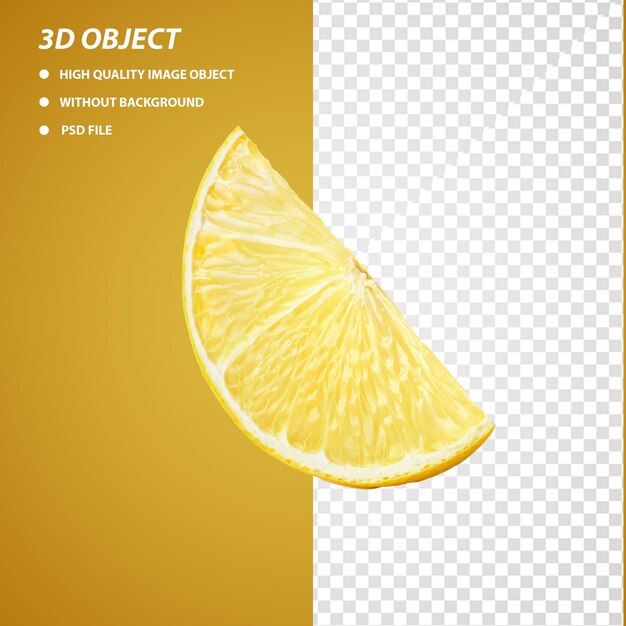 PSD レモンスライス 3d オブジェクト psd