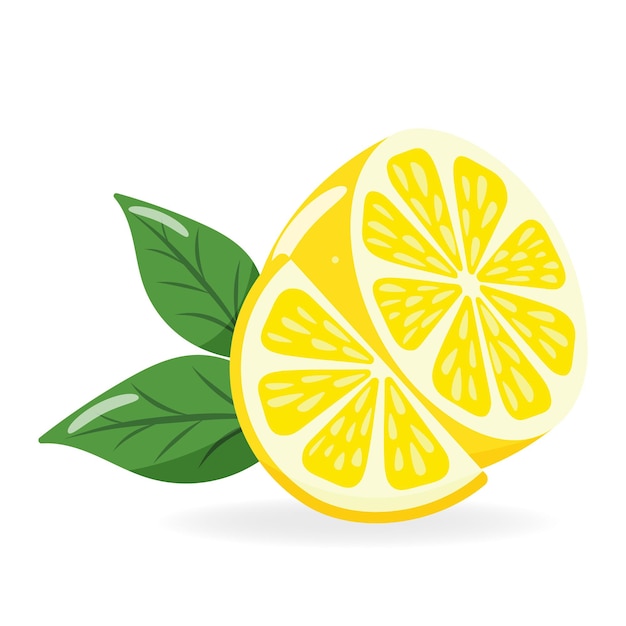 PSD lemon slices and leaves