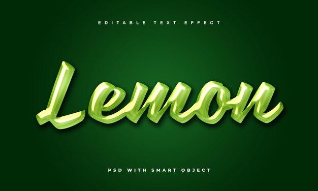 PSD lemon text effect