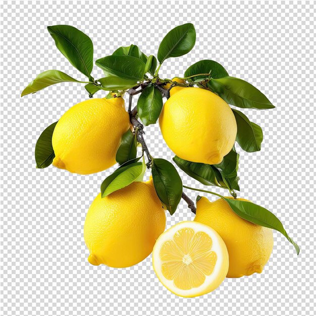 PSD un albero di limoni con un limone su di esso