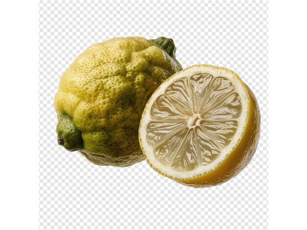 PSD a lemon with a cut in half