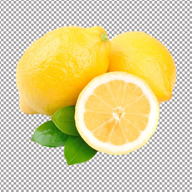 PSD 白い葉のレモン