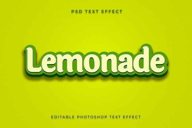 Lemonade text style effect template