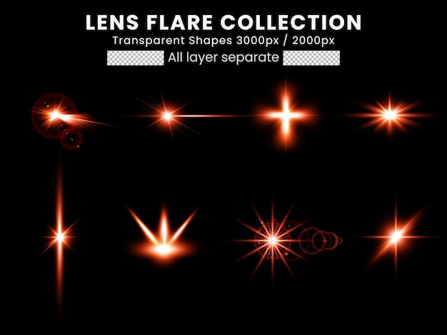 Lens Flare эффект премиум PSD