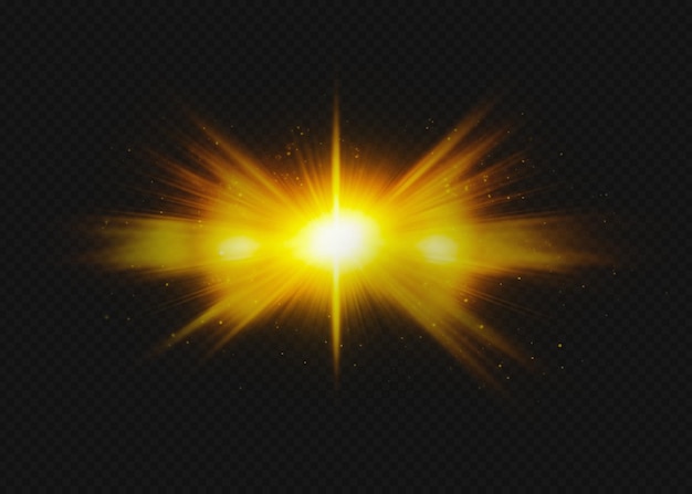 PSD lens flare isolated transparency background