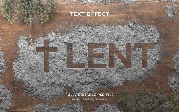 PSD lent  text effect