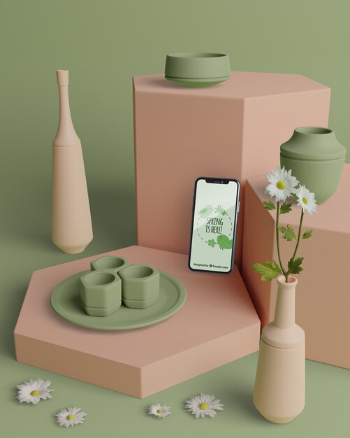 Lente 3d decoraties met telefoon