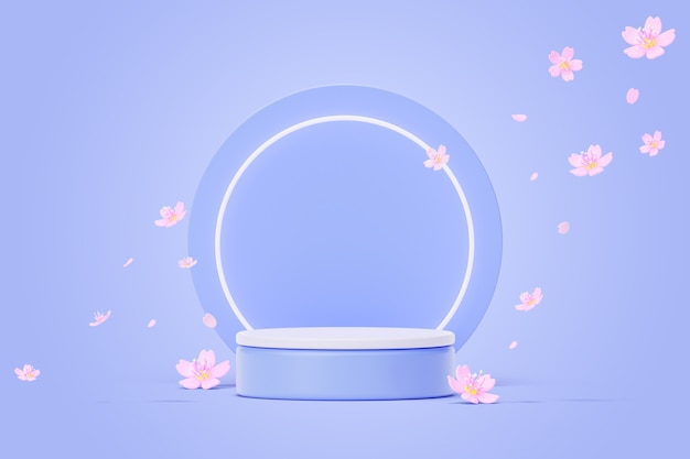 Lente bloemen podium achtergrond