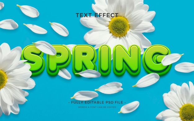 Lente teksteffect met vegetatie