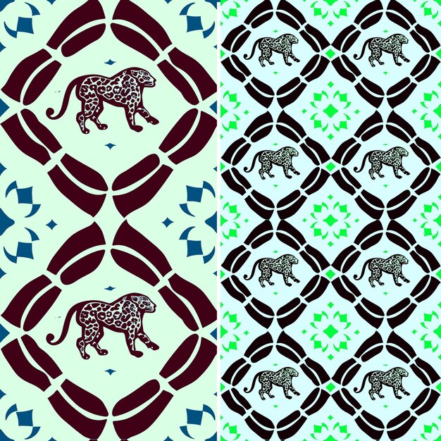 PSD a leopard and a leopard pattern in the form of a geometric pattern