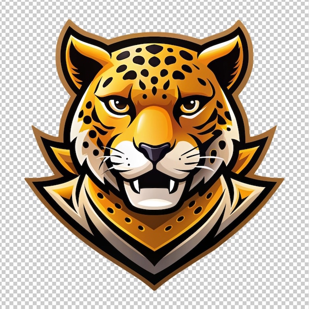 PSD leopard logo on transparent background