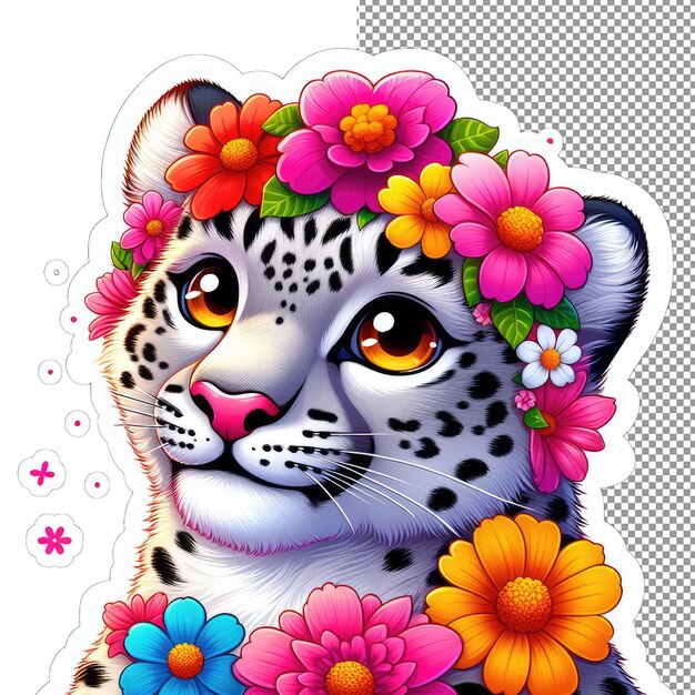 Leopard's gaze fierce and captivating sticker