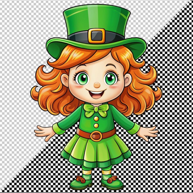 PSD ragazza leprechaun giorno di san patrizio